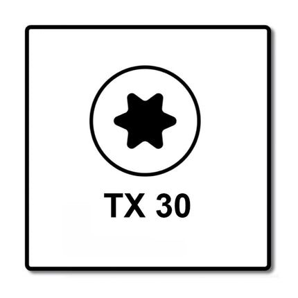 Fischer Vis pour panneaux de particules Power-Fast II FPF II 6.0x70 mm - 100 pièces (670483) tête fraisée + Filetage partiel Torx, galvanisée, passivée bleue