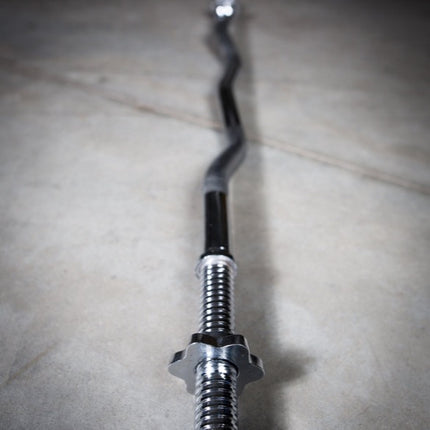 Barre d'haltère en forme de SZ pour biceps et triceps, 120 cm, barre de curl DLB021