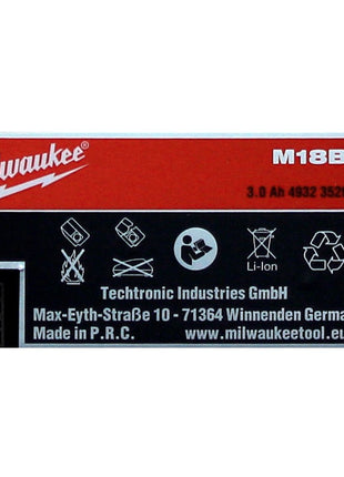 Kit de démarrage à batterie Milwaukee 18V avec 2x batterie M18 BX B3 3,0Ah (2x 4932352668)