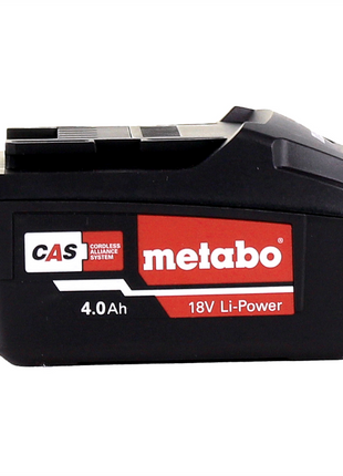 Juego de baterías Metabo 4x Li-Power batería 18 V 4,0 Ah CAS Li-Ion (4x 625591000) con indicador de nivel de carga