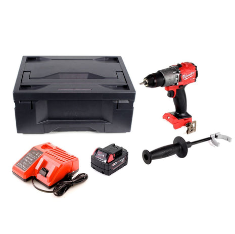 Taladro percutor inalámbrico Milwaukee M18 FPD2-301M 18V 135Nm + 1x batería 3.0Ah + cargador + M-Box