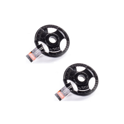 Jeu de barres d'haltères 2 pièces 35 cm 2,5 kg + 6x plaques de poids en fonte 1,25 kg