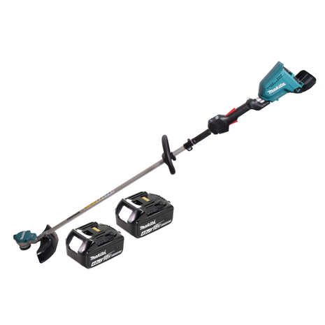 Cortacésped a batería Makita DUR 368 LM2 36V (2x18V) sin escobillas + 2x batería 4.0Ah - sin cargador