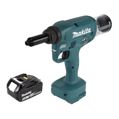 Makita DRV 250 T1 remachadora a batería 18V 20kN sin escobillas + 1x batería 5.0Ah - sin cargador