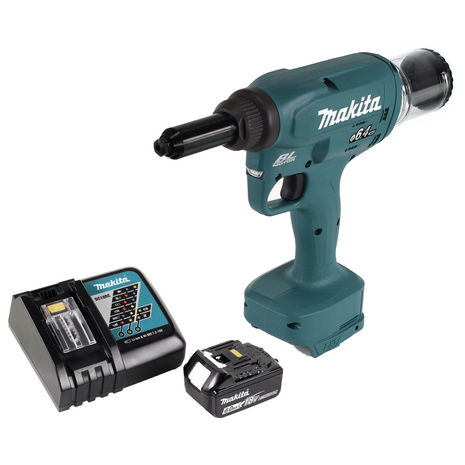 Makita DRV 250 RG1 remachadora a batería 18V 20kN sin escobillas + 1x batería 6.0Ah + cargador