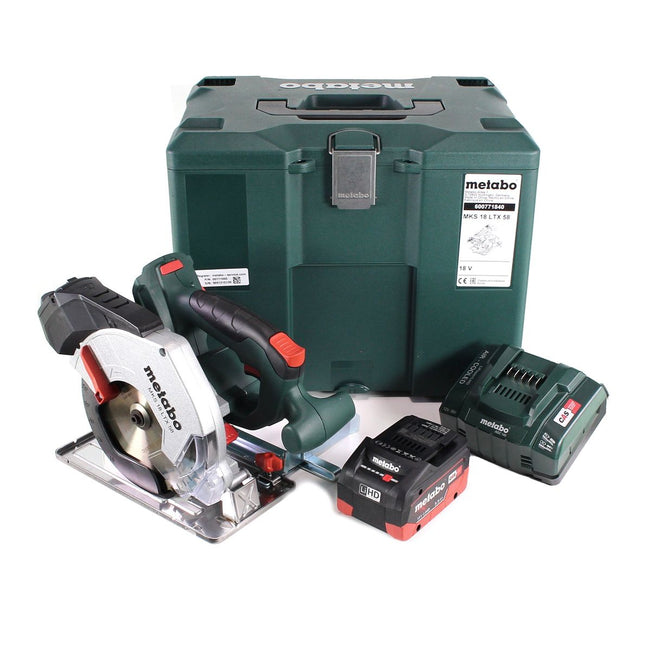 Metabo MKS 18 LTX 58 scie circulaire à métaux sur batterie 18V 165 mm (600771840) + 1x batterie 5,5Ah + chargeur + MetaLoc