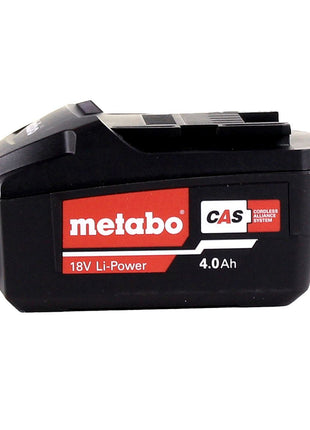 Metabo Basic Set 2x batterie Li-Power 18 V 4,0 Ah CAS Li-Ion ( 2x 625591000 ) + double chargeur ASC 145 DUO ( 627495000 )