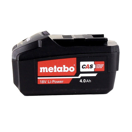 Metabo Basic Set 2x batterie Li-Power 18 V 4,0 Ah CAS Li-Ion ( 2x 625591000 ) + double chargeur ASC 145 DUO ( 627495000 )