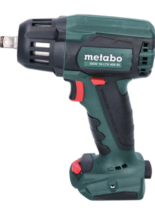 Metabo SSW 18 LTX 400 BL Visseuse à chocs sans fil 18 V 400 Nm 1/2" ( 602205840 ) + Coffret MetaLoc - sans batterie, sans chargeur