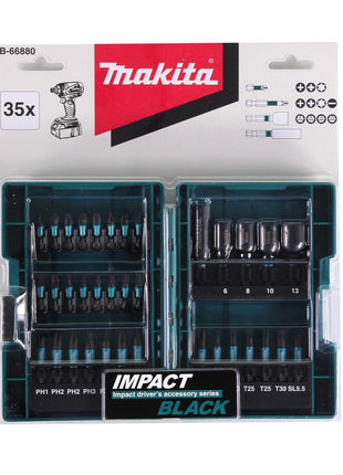 Makita B-66880 Bit und Bohrer Set Impact Black 35 tlg. S2 Stahl + Koffer - Toolbrothers