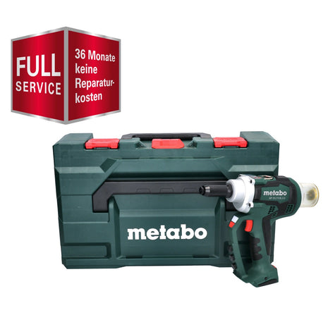 GRATIS 3 años de servicio completo protección integral Metabo NP 18 LTX BL 5.0 remachadora ciega a batería 18 V 10 kN sin escobillas (619002840) + metaBOX - sin batería, sin cargador