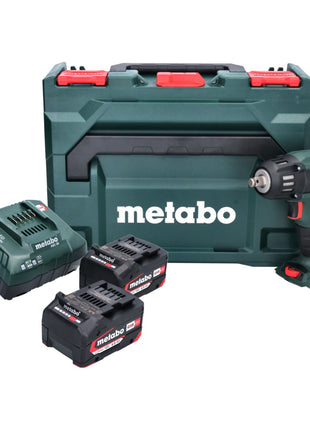 Visseuse à chocs sans fil Metabo SSW 18 LTX 400 BL 18 V 400 Nm 1/2" sans balais + 2x batterie 4,0 Ah + chargeur + métaBOX