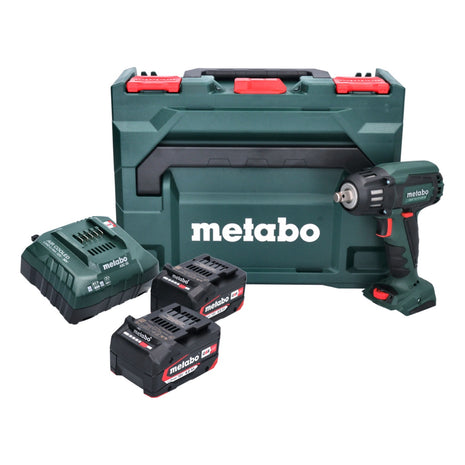 Metabo SSW 18 LTX 400 BL akumulatorowy klucz udarowy 18 V 400 Nm 1/2" bezszczotkowy + 2x akumulator 4,0 Ah + ładowarka + metaBOX