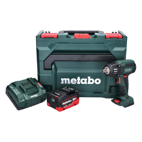 Metabo SSW 18 LTX 400 BL akumulatorowy klucz udarowy 18 V 400 Nm 1/2" bezszczotkowy + 1x akumulator 5,5 Ah + ładowarka + metaBOX