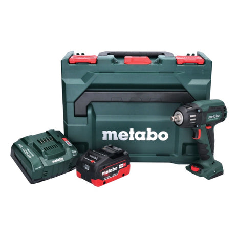 Metabo SSW 18 LTX 400 BL Atornillador de impacto a batería 18 V 400 Nm 1/2" sin escobillas + 1x batería 8,0 Ah + cargador + metaBOX