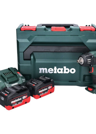 Visseuse à chocs sans fil Metabo SSW 18 LTX 400 BL 18 V 400 Nm 1/2" sans balais + 2x batterie 8,0 Ah + chargeur + métaBOX