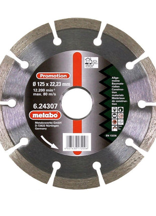 Meuleuse d'angle Metabo WEV 850-125 850 W 125 mm (603611000) + 26x disques à tronçonner + écrou à serrage rapide