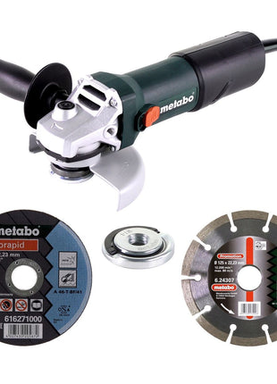 Meuleuse d'angle Metabo WEV 850-125 850 W 125 mm (603611000) + 26x disques à tronçonner + écrou à serrage rapide