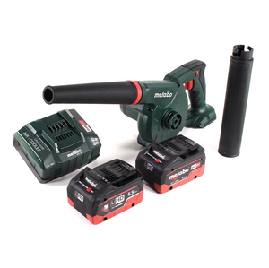 Metabo AG 18 Souffleur sans fil 18 V + 2x Batteries LiHD 5,5 Ah + Chargeur