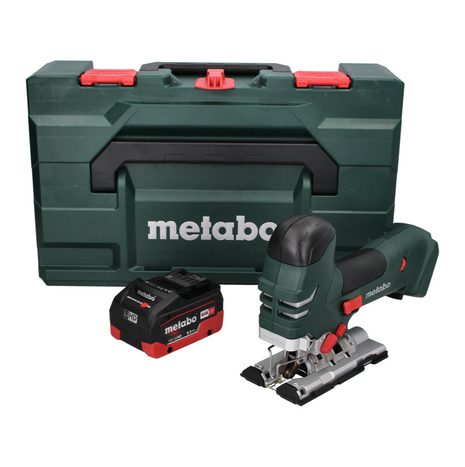 Sierra de calar a batería Metabo STA 18 LTX 140 18 V + 1x batería 8,0 Ah + metaBOX - sin cargador