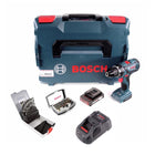 Perceuse-visseuse sans fil Bosch GSR 18V-28 18V 63Nm + 1x batterie 2,0Ah + chargeur + 19 pièces. Coffret de forets + jeu d'embouts 32 pièces + L-Boxx
