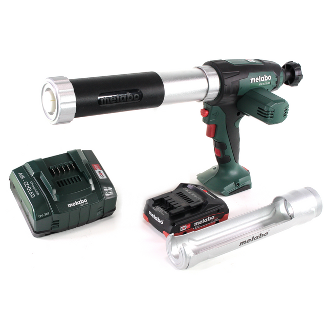 Pistolet à cartouche sur batterie Metabo KPA 18 LTX 400 18 V + 1x batterie LiHD 4,0 Ah + chargeur