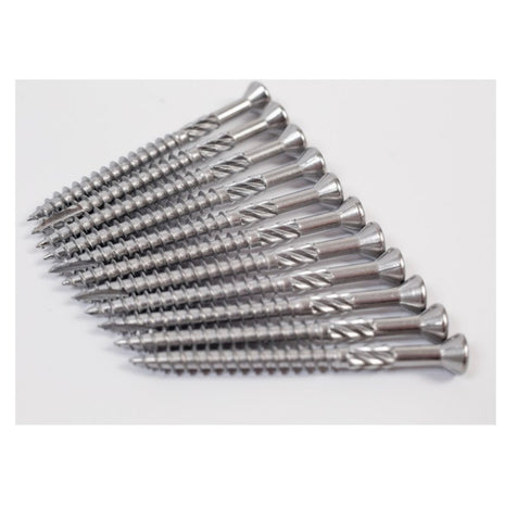 Meisterling Vis de terrasse 5x70 mm 200 pièces (010010000031) CUT point 90 ° tête fraisée à tête fraisée avec Torx 2/3 gros filetage VA acier inoxydable