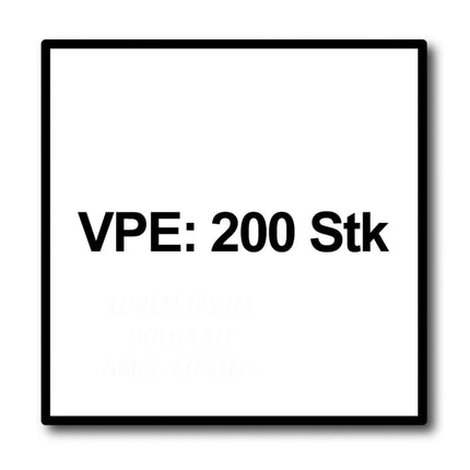 Meisterling Vis de terrasse 6x100 mm - 200 pièces (010010000051) CUT point 90 ° tête fraisée à tête fraisée avec Torx 2/3 gros filetage VA acier inoxydable