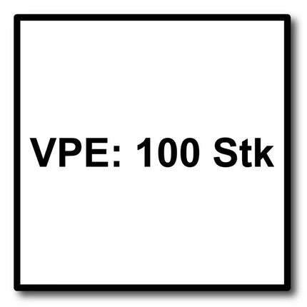 Meisterling Vis de terrasse 6x120 mm - 100 pièces (010010000061) CUT point 90 ° tête fraisée à tête fraisée avec Torx 2/3 gros filetage VA acier inoxydable