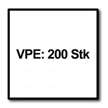 Meisterling Vis de terrasse 5x60 mm - 200 pièces (010010000211) CUT point 90 ° tête fraisée à tête fraisée avec Torx 2/3 gros filetage V2A acier inoxydable