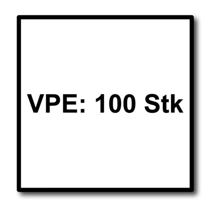 Meisterling Vis de façade 4,8x25 mm - 100 pièces (010020000031) tête plate 12 mm brun foncé + Filetage partiel Torx en acier inoxydable V2A