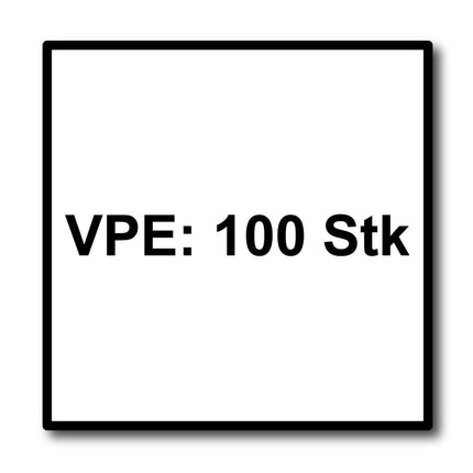 Meisterling Vis de façade 4,8x32 mm - 100 pièces (010020000101) 12 mm tête plate blanche + Filetage partiel Torx en acier inoxydable V2A
