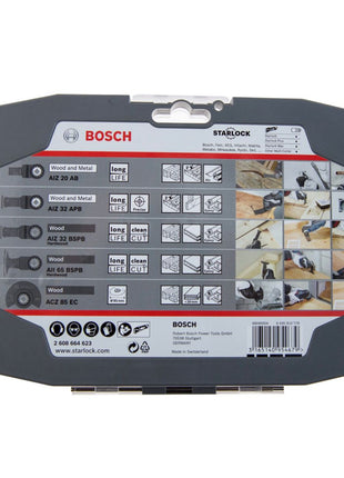 Bosch Starlock Set d'accessoires spécial bois pour outil multifonction, 7 pcs. + Coffret (2608664623)