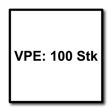 Meisterling Vis de façade 5,5x35 mm, 100 pcs., tête plate 12 mm, filetage partiel, empreinte Torx, acier inoxydable V4A, gris clair (010030000121)