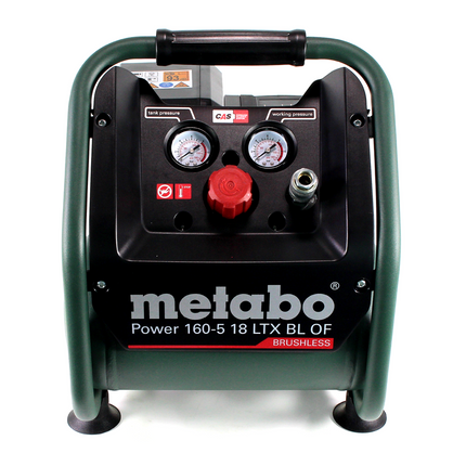 Metabo Power 160-5 18 LTX BL OF Compresseur sans fil 18 V 8,0 bar Brushless + 1x bloc batterie LiHD 4,0 Ah - sans chargeur