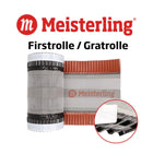 Meisterling Rouleau d'arêtier / Closoir de faîtage 320 mm x 5 m, PET anti-UV haute performance, non-tissé - bande centrale en tissu, rouge brique (012100000410)