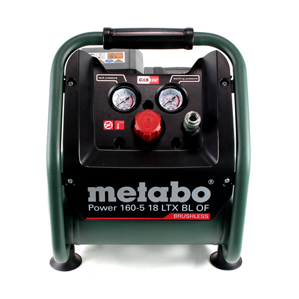 Metabo Power 160-5 18 LTX BL OF compresseur sans fil 18 V 8,0 bar sans brosse + 1x accu LiHD 4,0 Ah + chargeur
