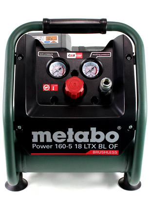 Metabo Power 160-5 18 LTX BL OF Compresseur sans fil 18 V 8,0 bar Brushless + 1x bloc batterie LiHD 5,5 Ah - sans chargeur