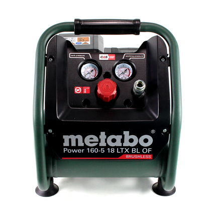 Metabo Power 160-5 18 LTX BL OF Compresseur sans fil 18 V 8,0 bar Brushless + 1x bloc batterie LiHD 5,5 Ah - sans chargeur
