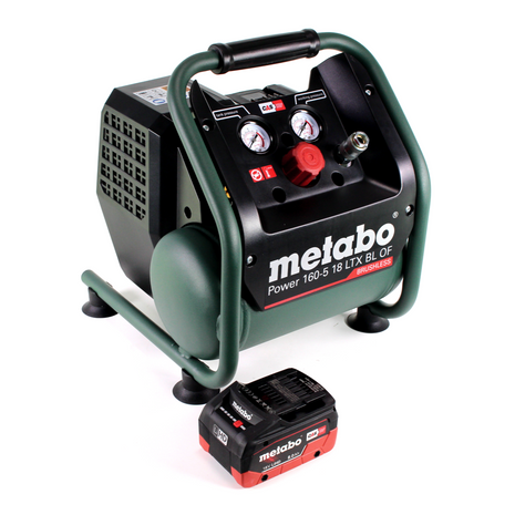 Metabo Power 160-5 18 LTX BL OF Compresseur sans fil 18 V 8,0 bar Brushless + 1x bloc batterie LiHD 8,0 Ah - sans chargeur