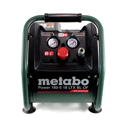Metabo Power 160-5 18 LTX BL OF Compresseur sans fil 18 V 8,0 bar Brushless + 1x bloc batterie LiHD 8,0 Ah - sans chargeur