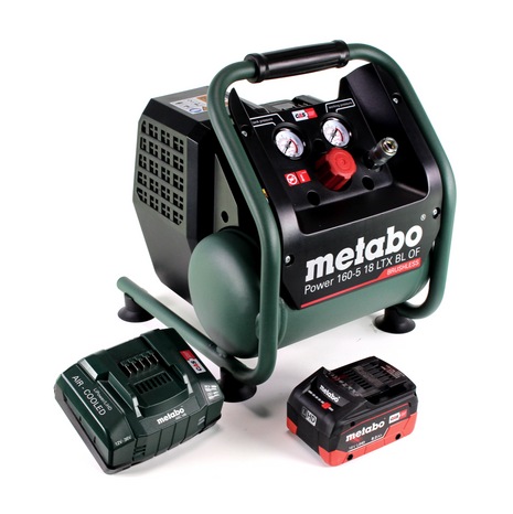 Metabo Power 160-5 18 LTX BL OF compresseur sans fil 18 V 8,0 bar sans brosse + 1x batterie LiHD 8,0 Ah + chargeur