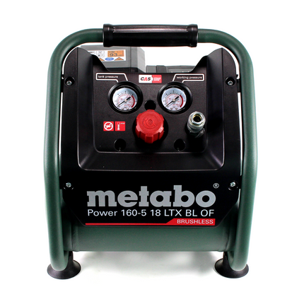 Metabo Power 160-5 18 LTX BL OF compresseur sans fil 18 V 8,0 bar sans brosse + 2x batterie LiHD 8,0 Ah + chargeur