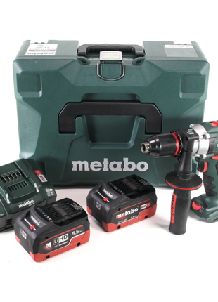 Metabo SB 18 LTX Impuls taladro percutor a batería 18 V 110 Nm + 2 baterías LiHD 5,5 Ah + cargador + MetaLoc