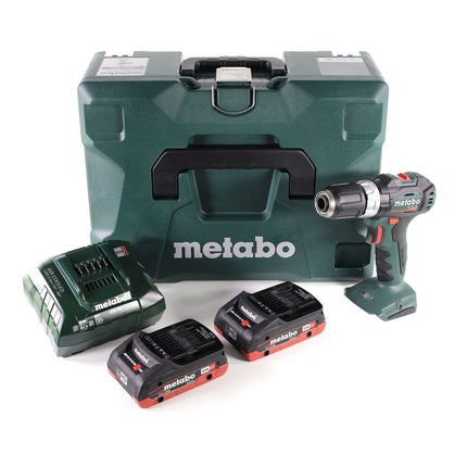 Perceuse à percussion sans fil Metabo SB 18 L BL 18 V 60 Nm sans balais + 2 batteries LiHD 4,0 Ah + chargeur + MetaLoc