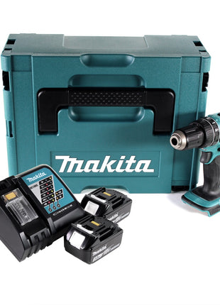 Taladro percutor inalámbrico Makita DHP 456 RFJ 18 V 50 Nm + Makpac + 2x batería 3.0Ah + cargador