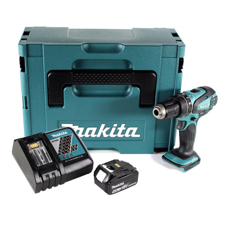 Taladro percutor inalámbrico Makita DHP 456 RM1J 18 V 50 Nm + Makpac + 1x batería 4,0Ah + cargador