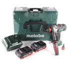 Perceuse à percussion sans fil Metabo SB 18 LTX-3 BL QI 18 V 120 Nm sans balais + 2 batteries LiHD 4,0 Ah + chargeur + métaBOX