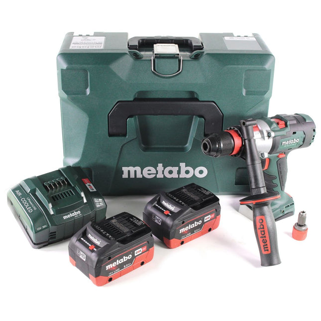 Perceuse à percussion sans fil Metabo SB 18 LTX-3 BL QI 18 V 120 Nm sans balais + 2 batteries LiHD 8,0 Ah + chargeur + métaBOX