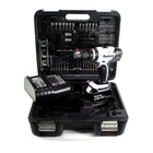 Makita DHP 453 SMTKW perceuse à percussion sans fil 18 V 42 Nm + 1x batterie 4,0 Ah + chargeur + jeu d'accessoires 101 pièces + mallette